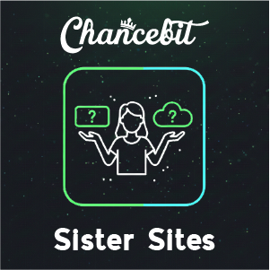 Chancebit sister sites banner showing a user icon with question mark symbols on a dark background, with ‘Chancebit Sister Sites’ text.