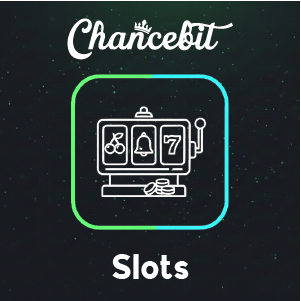 Chancebit slots banner showing a slot machine icon with symbols on a dark background, with ‘Chancebit Slots’ text.